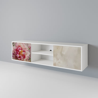 PEONY WHISPER Mobile TV a 2 Ante in Finitura Bianca