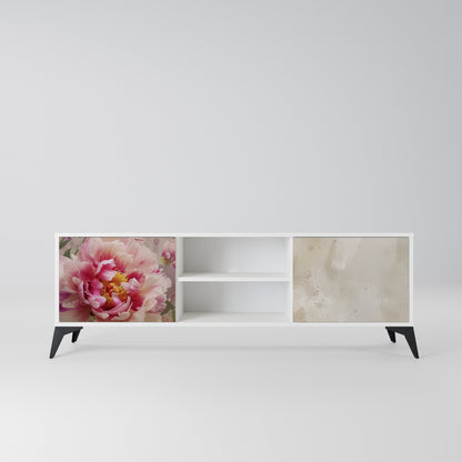 PEONY WHISPER Mobile TV a 2 Ante in Finitura Bianca