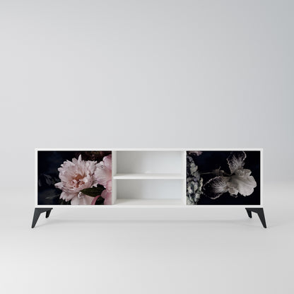 PURE BLOSSOM Mobile TV a 2 Ante in Finitura Bianca