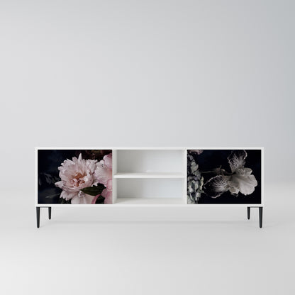 PURE BLOSSOM Mobile TV a 2 Ante in Finitura Bianca