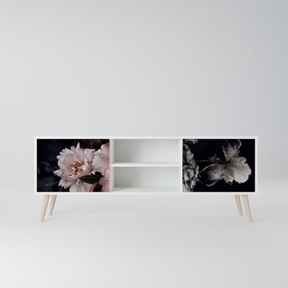 PURE BLOSSOM Mobile TV a 2 Ante in Finitura Bianca