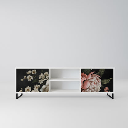 LUSH ELEGANCE Mobile TV a 2 Ante in Finitura Bianca