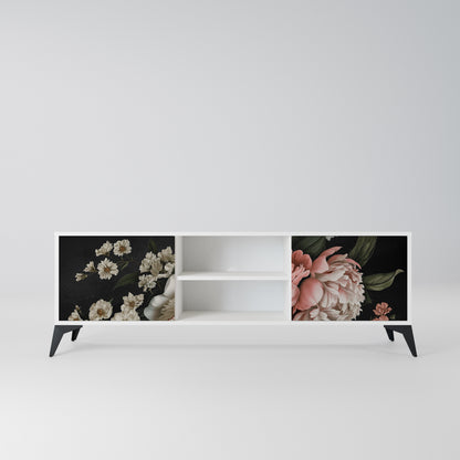 LUSH ELEGANCE Mobile TV a 2 Ante in Finitura Bianca