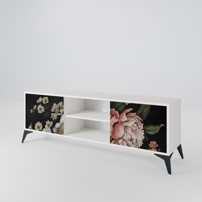 LUSH ELEGANCE Mobile TV a 2 Ante in Finitura Bianca