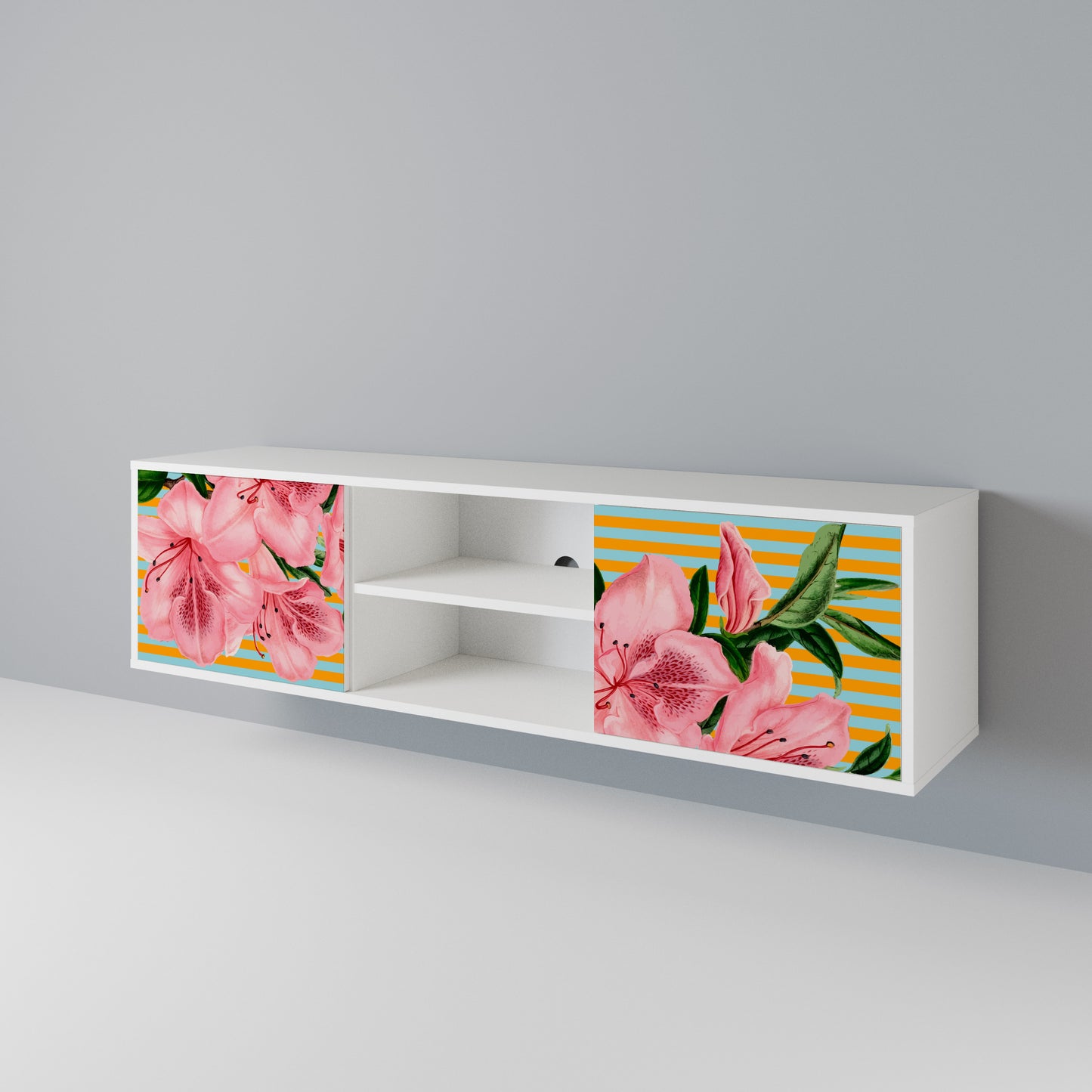 FRAGILE BEAUTY Mobile TV a 2 Ante in Finitura Bianca