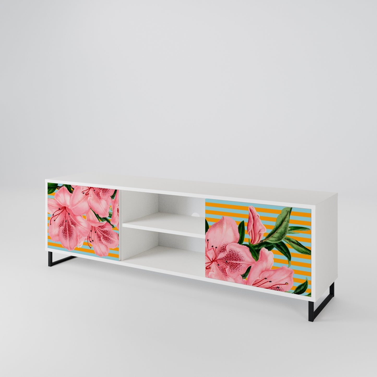 FRAGILE BEAUTY Mobile TV a 2 Ante in Finitura Bianca