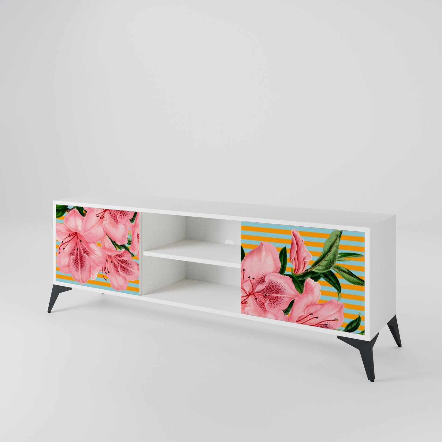 FRAGILE BEAUTY Mobile TV a 2 Ante in Finitura Bianca