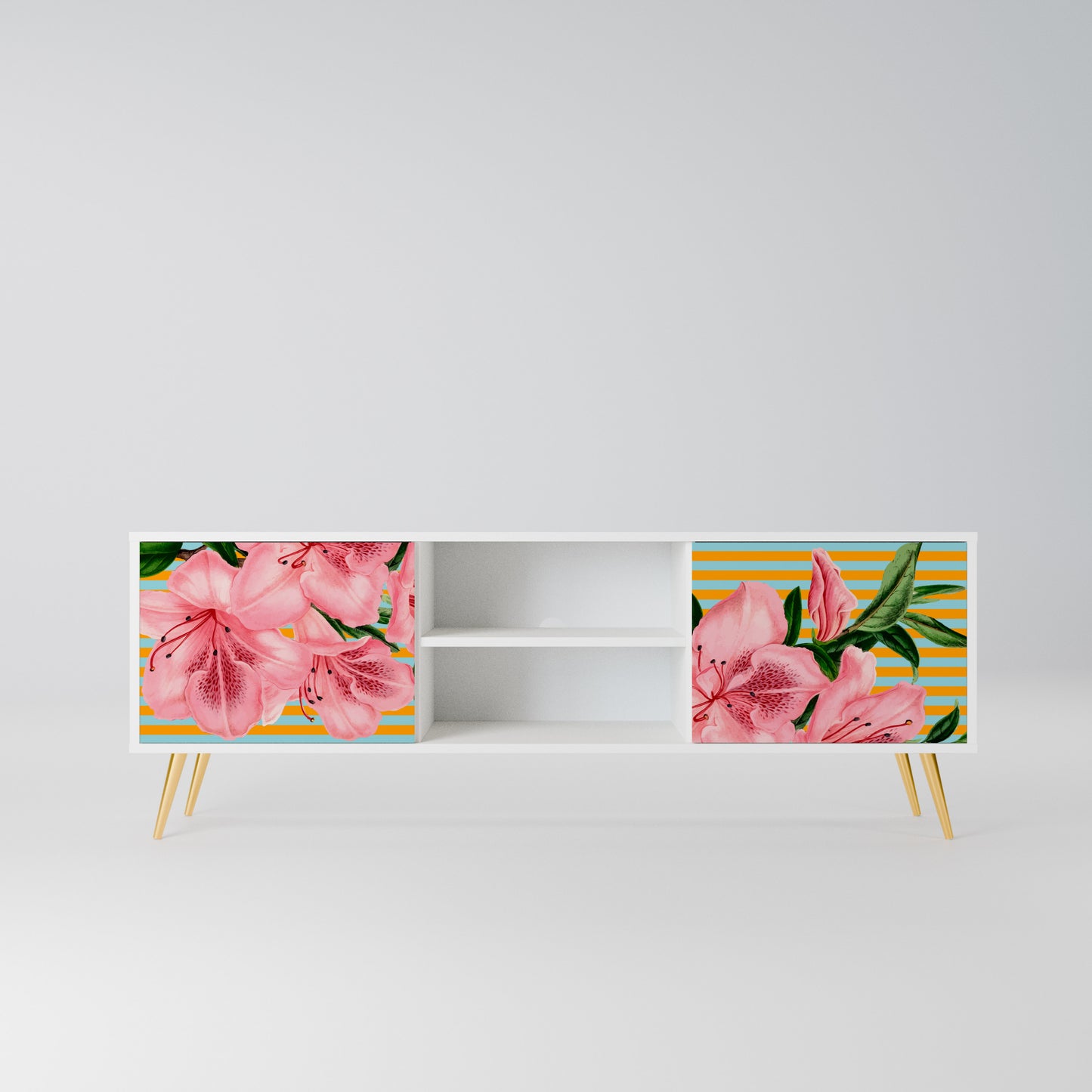 FRAGILE BEAUTY Mobile TV a 2 Ante in Finitura Bianca