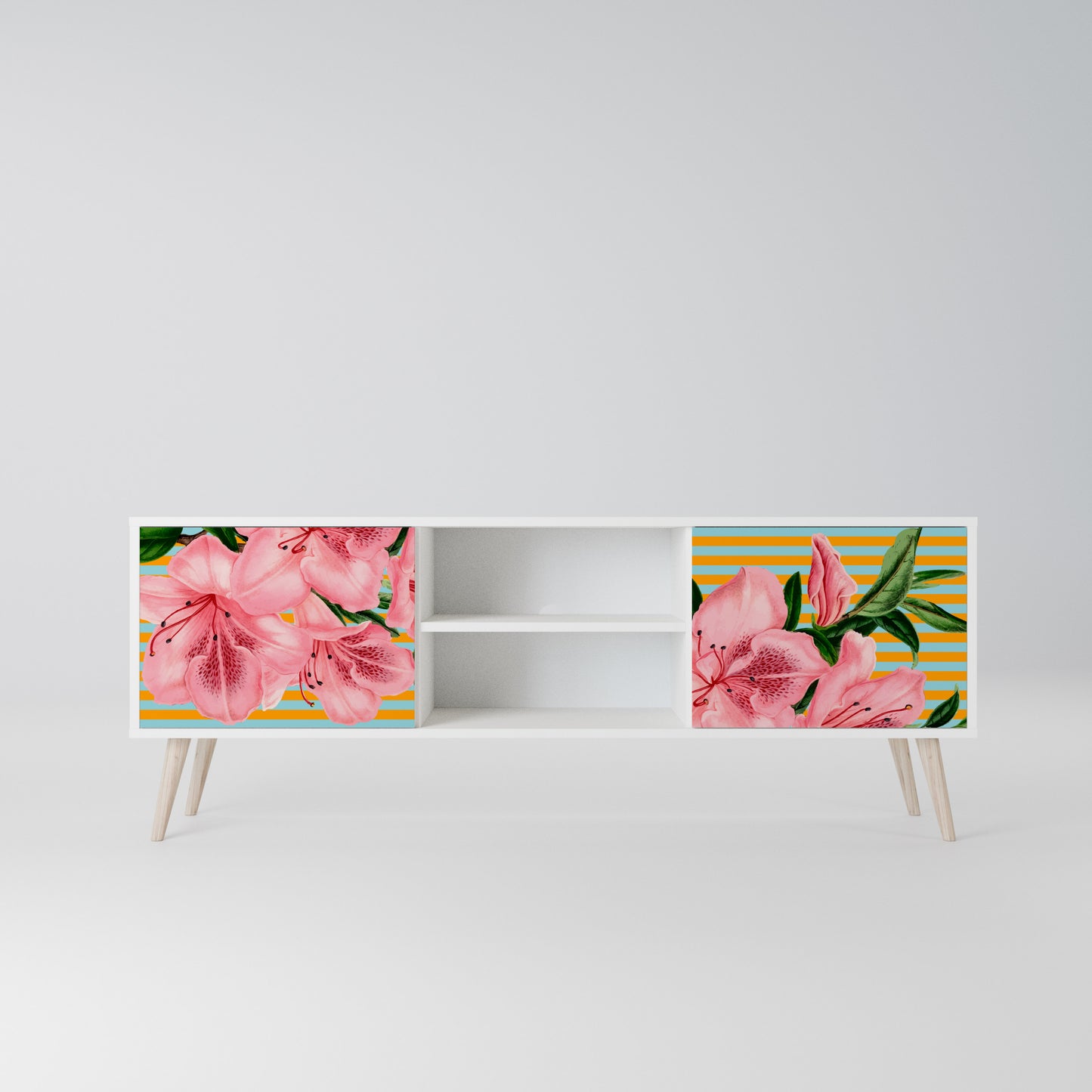 FRAGILE BEAUTY Mobile TV a 2 Ante in Finitura Bianca