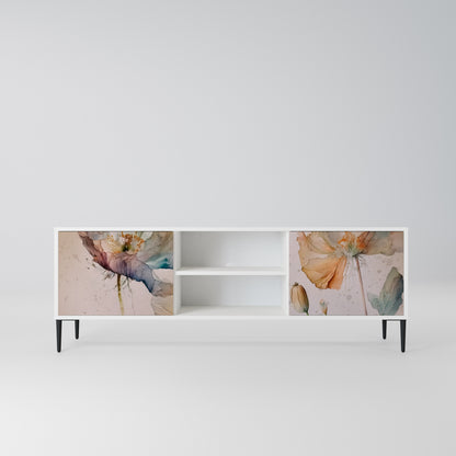 SOFTEN POPPY Mobile TV a 2 Ante in Finitura Bianca