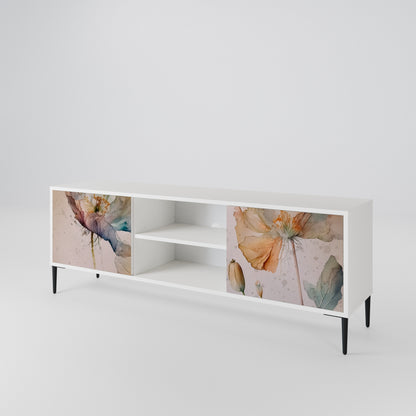 SOFTEN POPPY Mobile TV a 2 Ante in Finitura Bianca