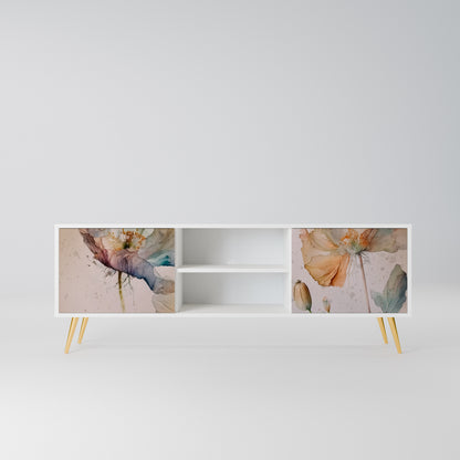 SOFTEN POPPY Mobile TV a 2 Ante in Finitura Bianca