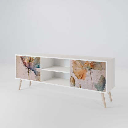 SOFTEN POPPY Mobile TV a 2 Ante in Finitura Bianca