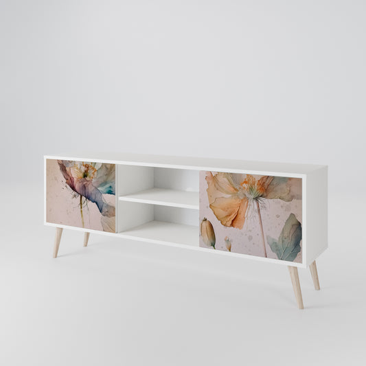 SOFTEN POPPY Mobile TV a 2 Ante in Finitura Bianca