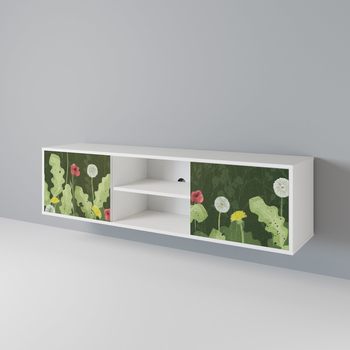 DANDELION AMUSE Mobile TV a 2 Ante in Finitura Bianca