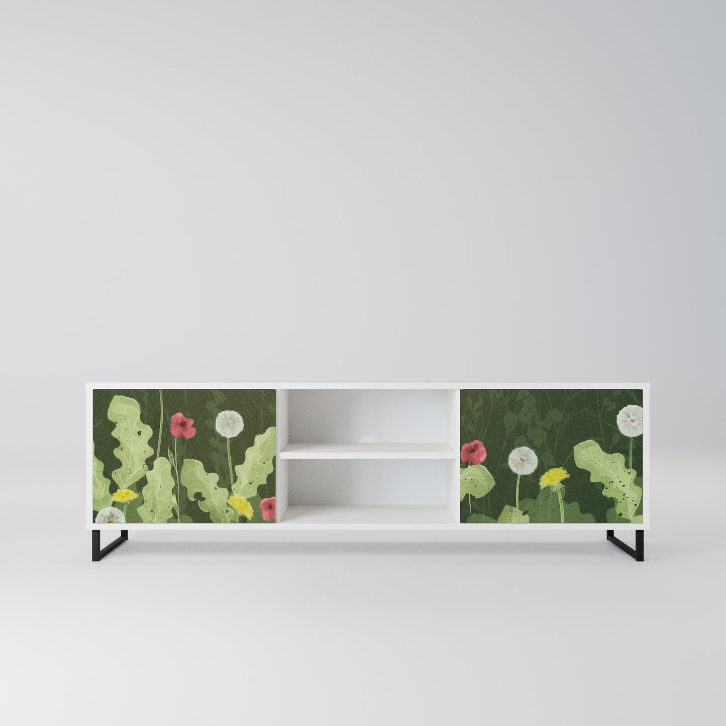 DANDELION AMUSE Mobile TV a 2 Ante in Finitura Bianca