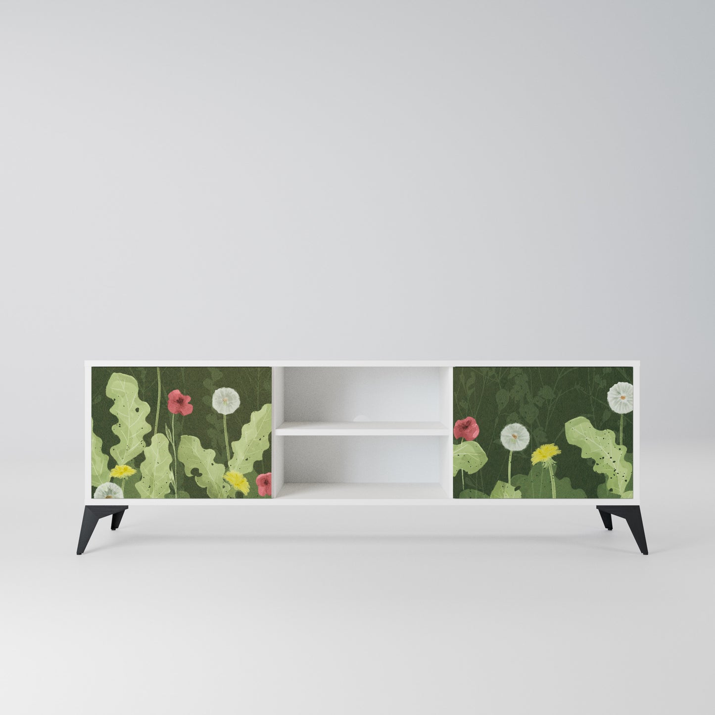 DANDELION AMUSE Mobile TV a 2 Ante in Finitura Bianca