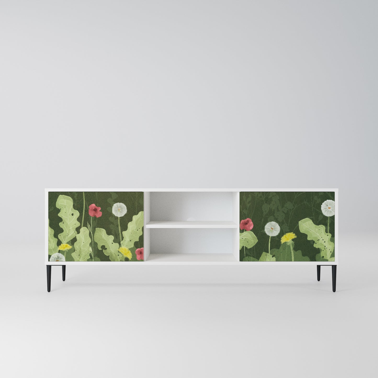 DANDELION AMUSE Mobile TV a 2 Ante in Finitura Bianca