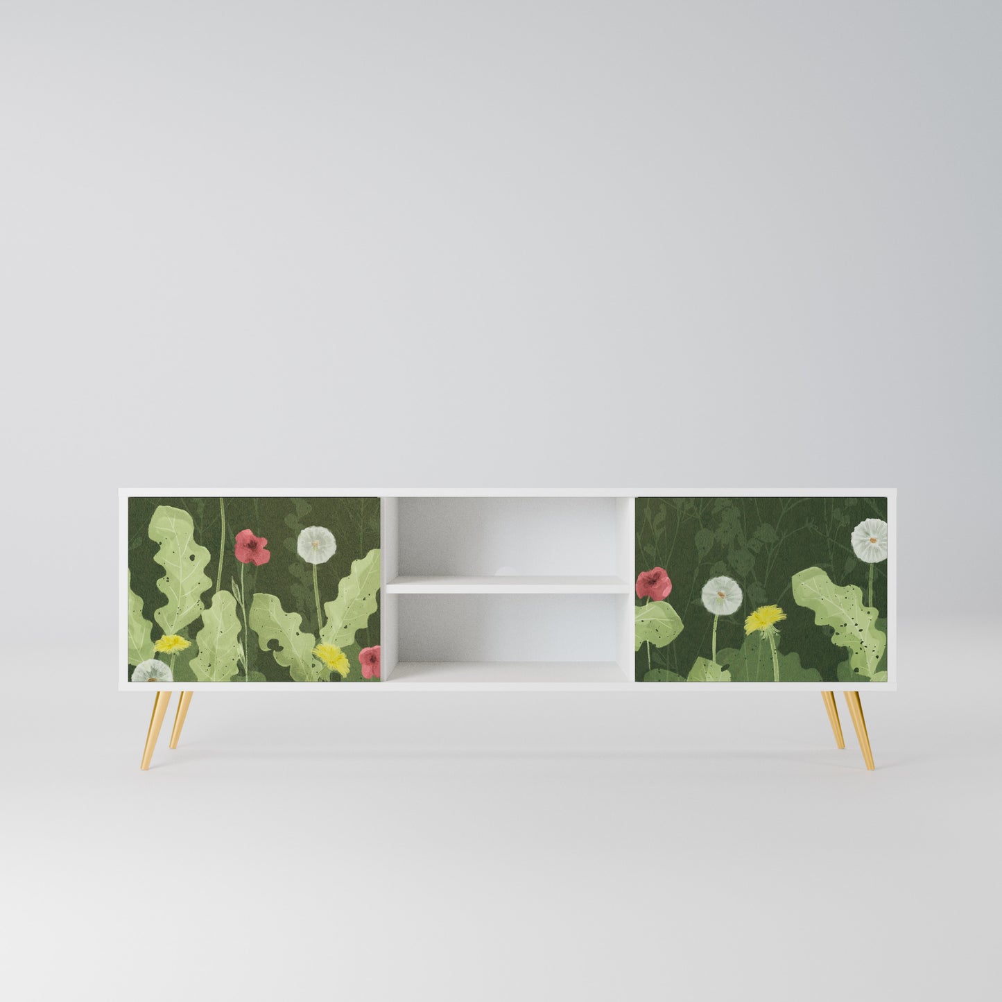 DANDELION AMUSE Mobile TV a 2 Ante in Finitura Bianca