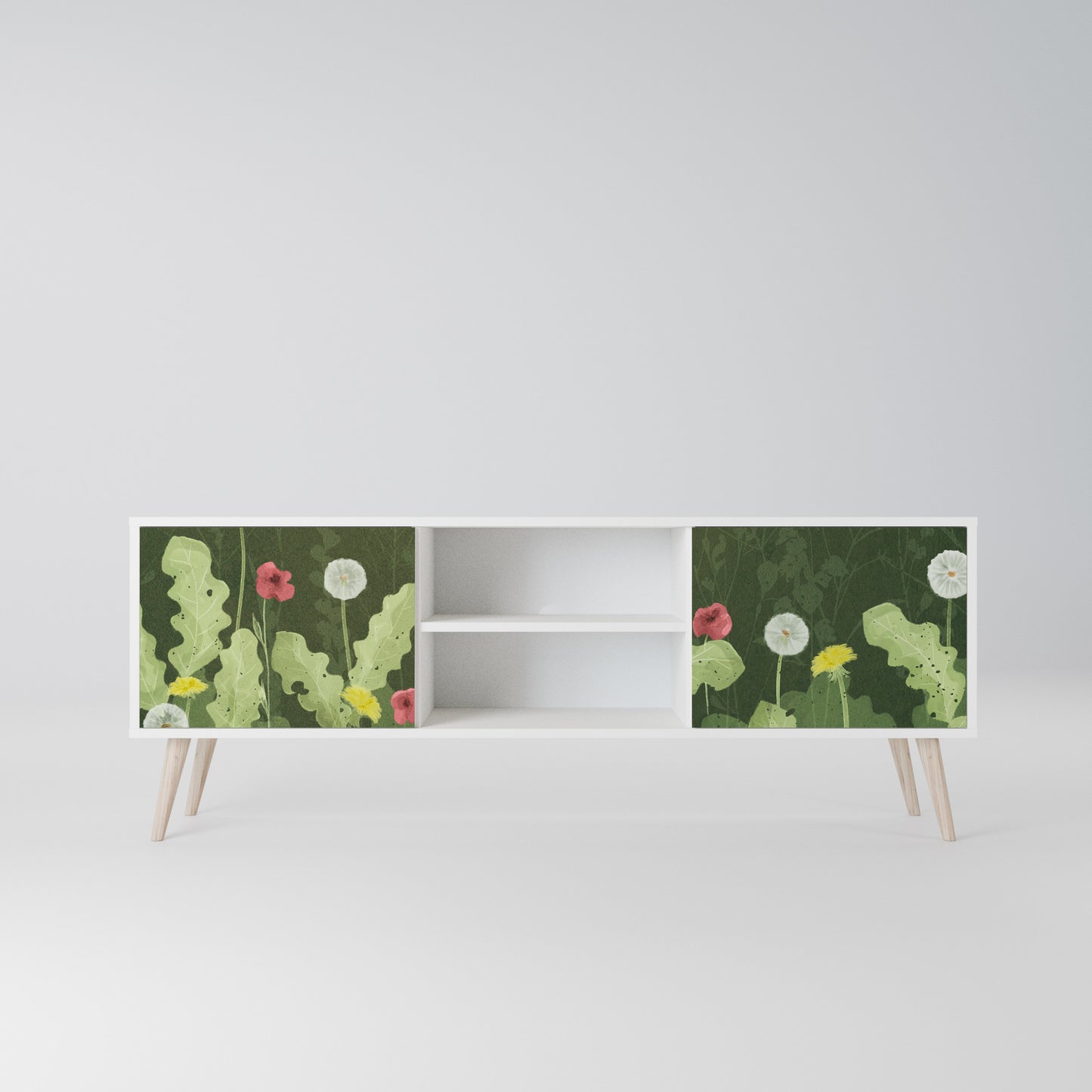 DANDELION AMUSE Mobile TV a 2 Ante in Finitura Bianca