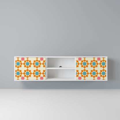 FLORAL DECOR Mobile TV a 2 Ante in Finitura Bianca