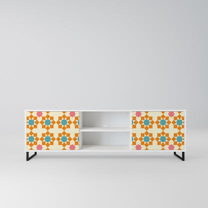 FLORAL DECOR Mobile TV a 2 Ante in Finitura Bianca