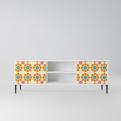 FLORAL DECOR Mobile TV a 2 Ante in Finitura Bianca