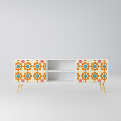 FLORAL DECOR Mobile TV a 2 Ante in Finitura Bianca