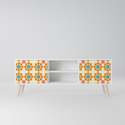 FLORAL DECOR Mobile TV a 2 Ante in Finitura Bianca