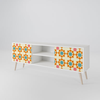 FLORAL DECOR Mobile TV a 2 Ante in Finitura Bianca