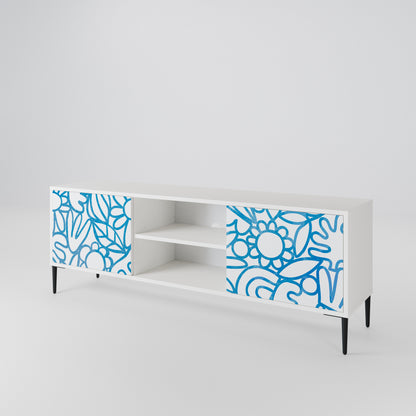 BLOOMY MORNING Mobile TV a 2 Ante in Finitura Bianca