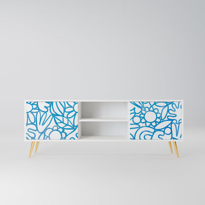 BLOOMY MORNING Mobile TV a 2 Ante in Finitura Bianca