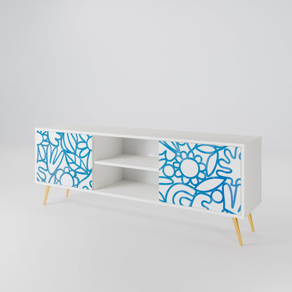 BLOOMY MORNING Mobile TV a 2 Ante in Finitura Bianca