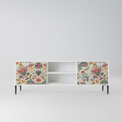 ORGANIC FOLKLORE Mobile TV a 2 Ante in Finitura Bianca