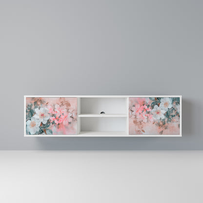 CHERRY BLOSSOM Mobile TV a 2 Ante in Finitura Bianca