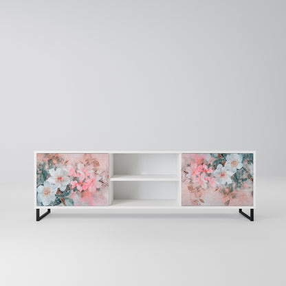 CHERRY BLOSSOM Mobile TV a 2 Ante in Finitura Bianca