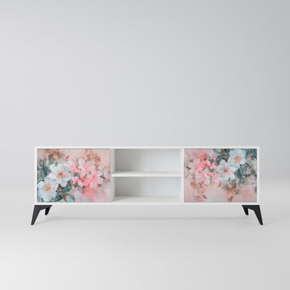 CHERRY BLOSSOM Mobile TV a 2 Ante in Finitura Bianca