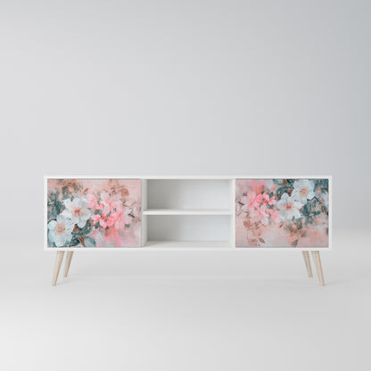 CHERRY BLOSSOM Mobile TV a 2 Ante in Finitura Bianca