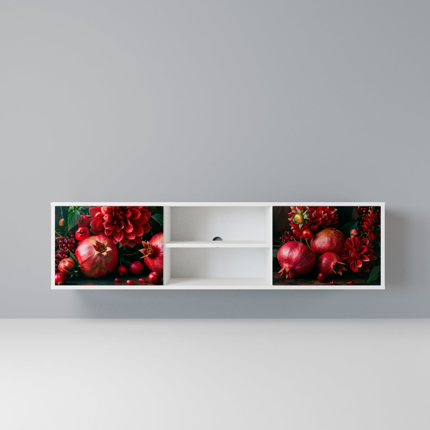 DAHLIAS AND POMEGRANATES Mobile TV a 2 Ante in Finitura Bianca