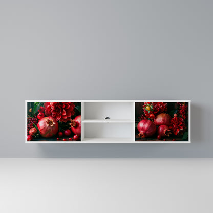 DAHLIAS AND POMEGRANATES Mobile TV a 2 Ante in Finitura Bianca