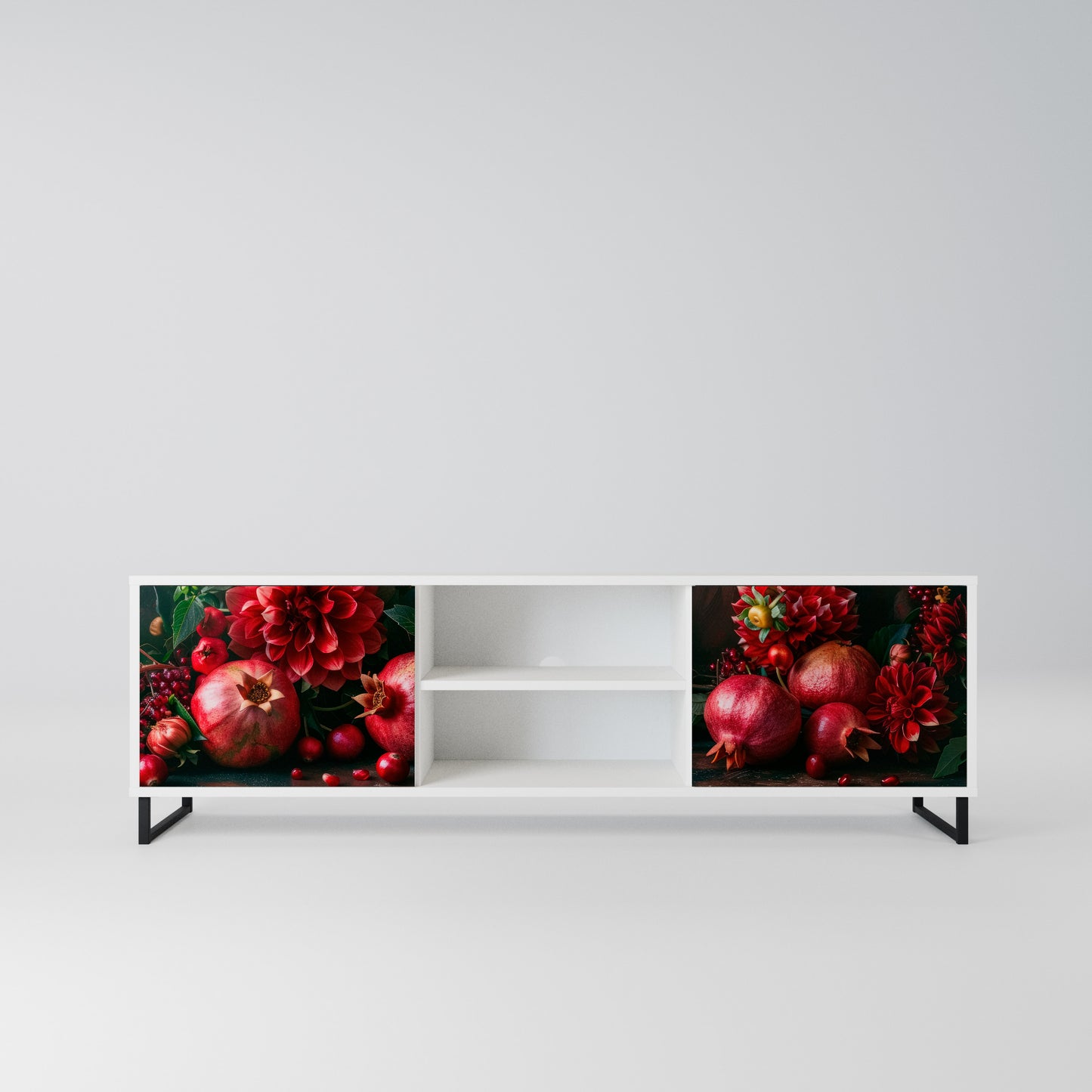 DAHLIAS AND POMEGRANATES Mobile TV a 2 Ante in Finitura Bianca