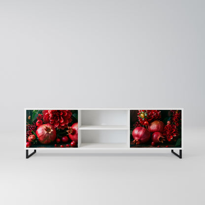 DAHLIAS AND POMEGRANATES Mobile TV a 2 Ante in Finitura Bianca