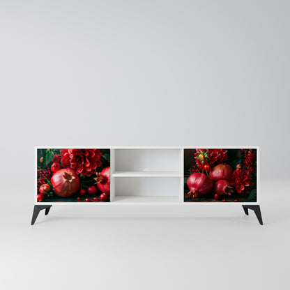 DAHLIAS AND POMEGRANATES Mobile TV a 2 Ante in Finitura Bianca