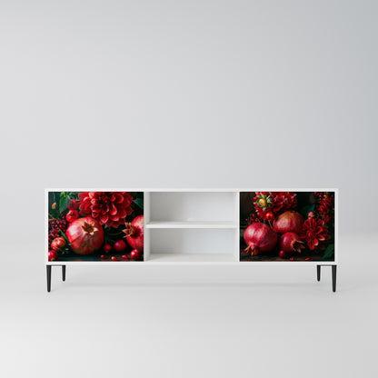 DAHLIAS AND POMEGRANATES Mobile TV a 2 Ante in Finitura Bianca