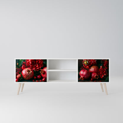 DAHLIAS AND POMEGRANATES Mobile TV a 2 Ante in Finitura Bianca