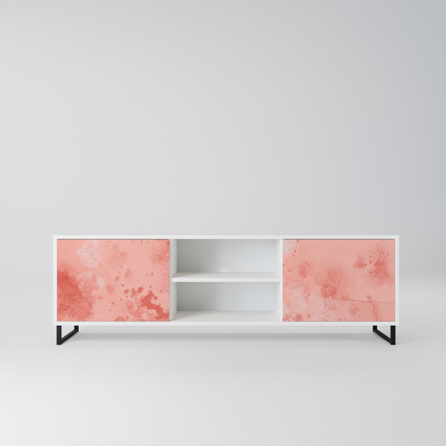 CRANE DANCE Mobile TV a 2 Ante in Finitura Bianca