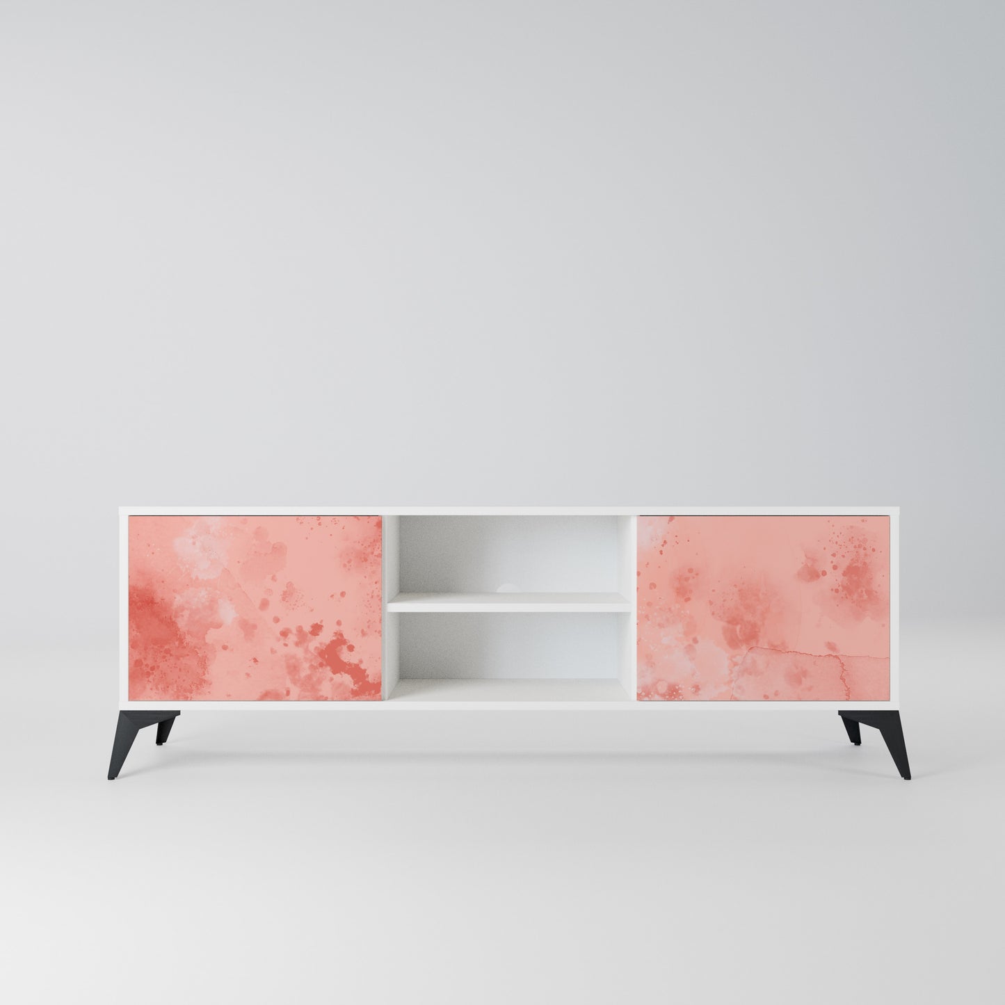 CRANE DANCE Mobile TV a 2 Ante in Finitura Bianca