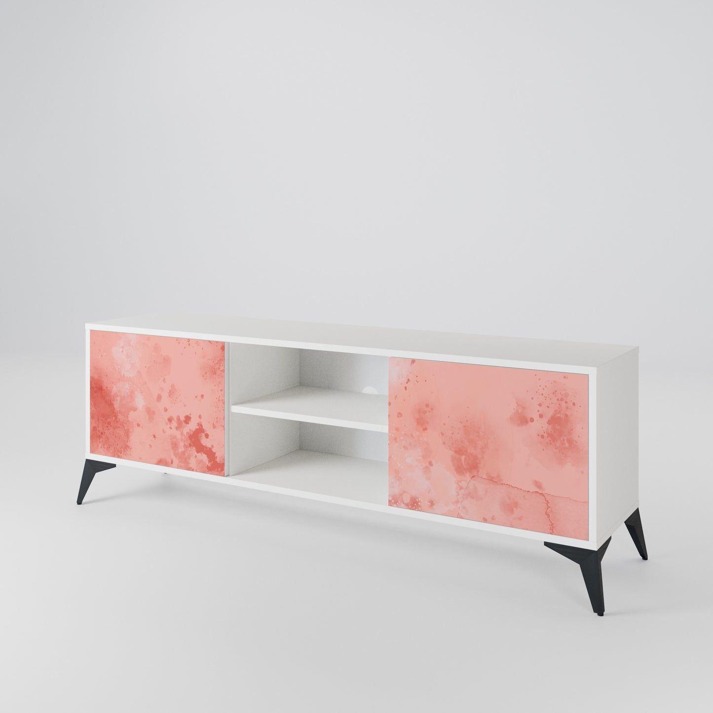 CRANE DANCE Mobile TV a 2 Ante in Finitura Bianca