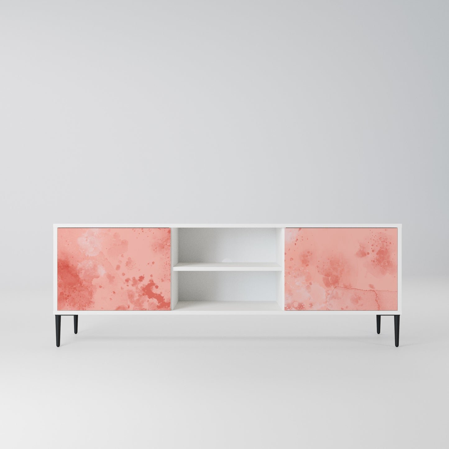 CRANE DANCE Mobile TV a 2 Ante in Finitura Bianca