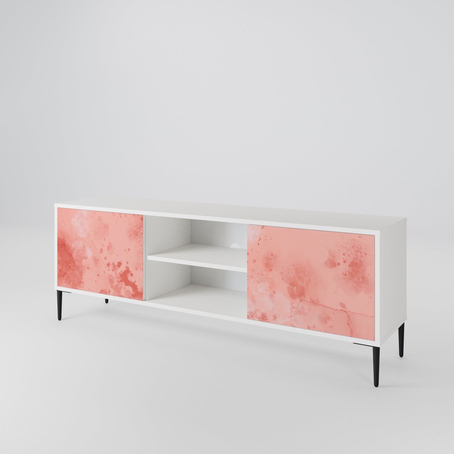 CRANE DANCE Mobile TV a 2 Ante in Finitura Bianca